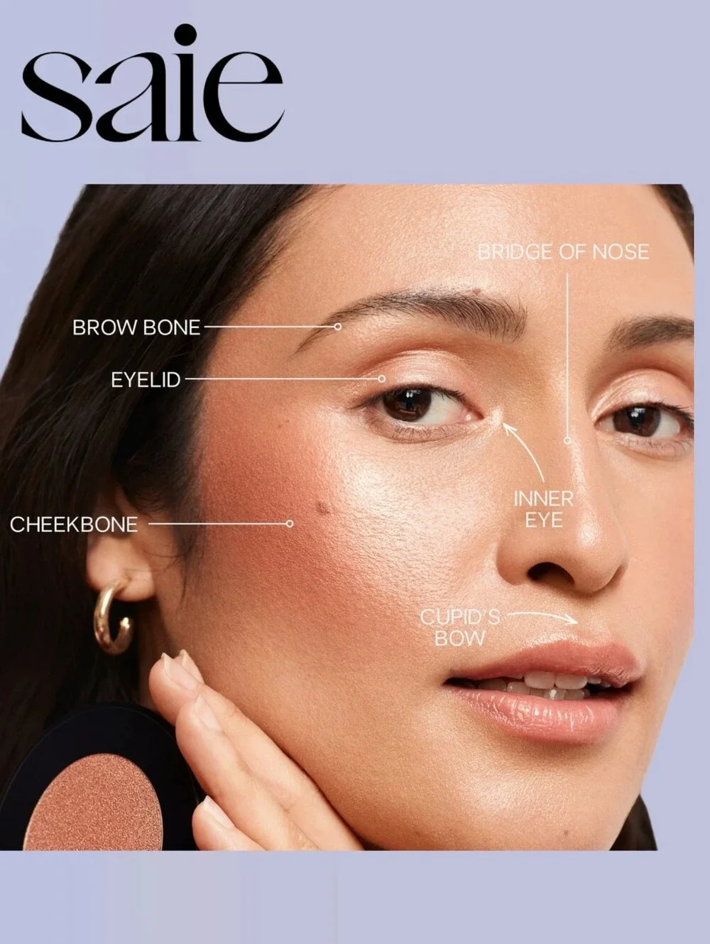 SAIE Peach Glow CREAM Highlighting Blush -New